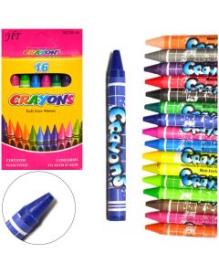 Олівці кольорові 16 кольорів воскові Crayons
