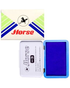 Подушка штемпельна металева Horse (Синій колір)