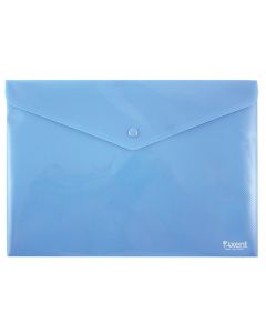 Папка-конверт А4 на кнопці 180 мкм непрозора фактура глянець Axent (Синій колір)
