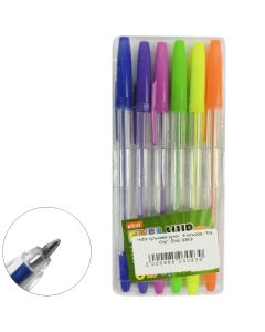 Набір ручок кулькових 6 кольорів "Free Chip" Ellott