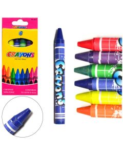 Олівці кольорові,  6 кольорів, воскові, Crayons