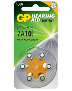 Батарейка для слухових апаратів GP ZA10 6 шт